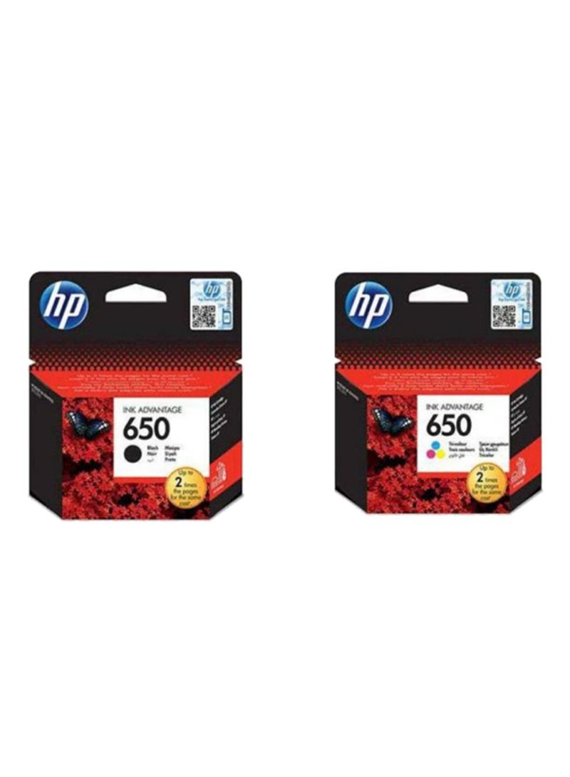 2-Piece 650 Inkjet Advanced Printer Cartridge Set Black ...