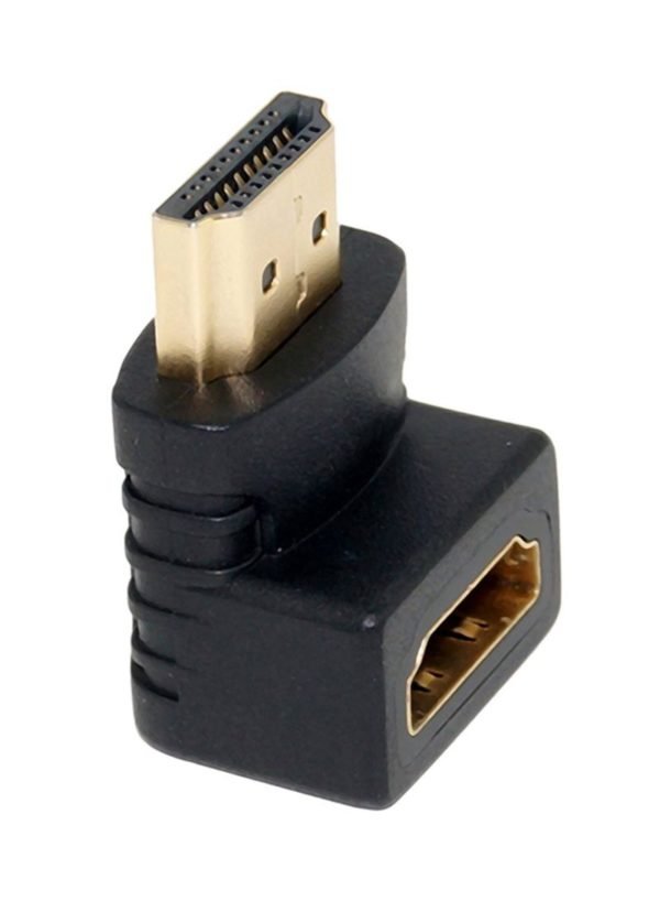 90 Degree Angle HDMI Cable Extend Adapter Converter Black