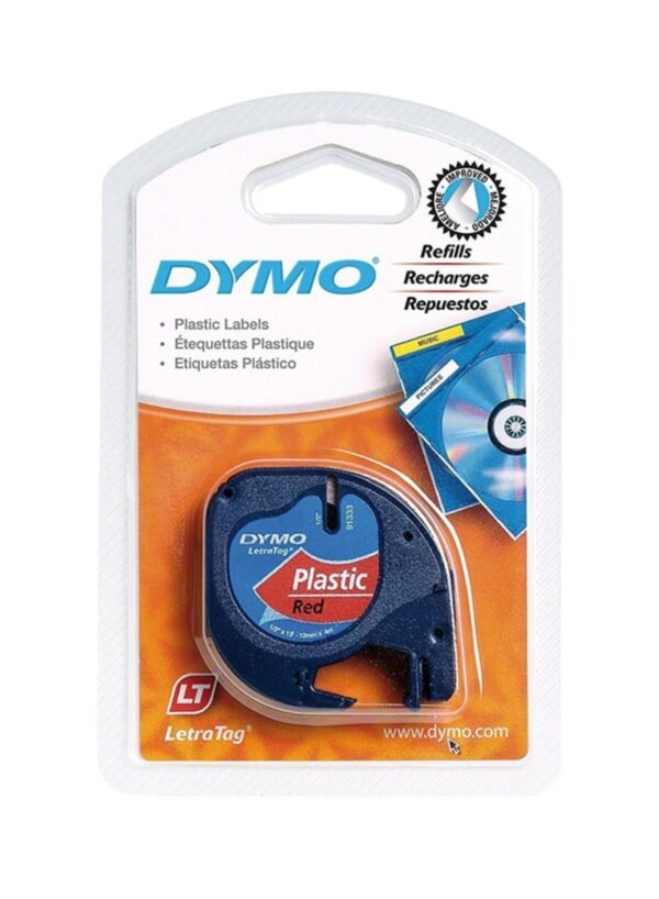 Dymo Plastic Tape With Dispenser Blue