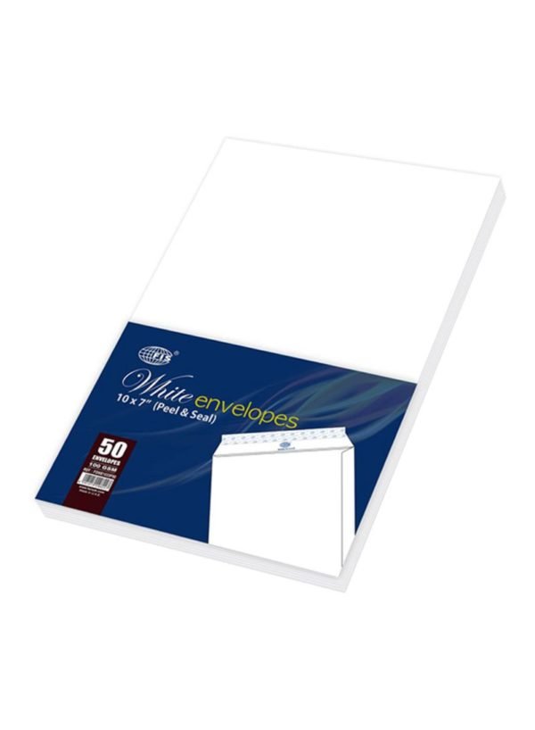 A4 50-Piece Peal And Seal Envelope White