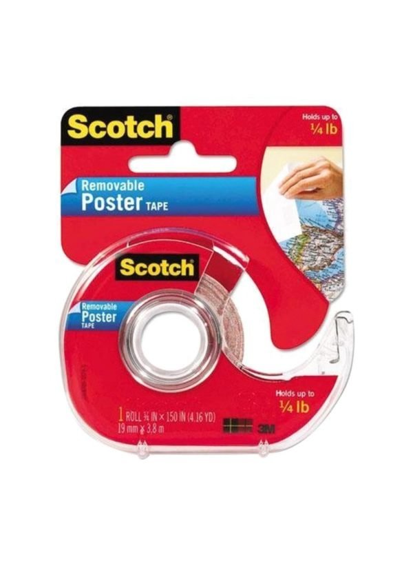 Scotch Removable Poster Tape Set White/Clear