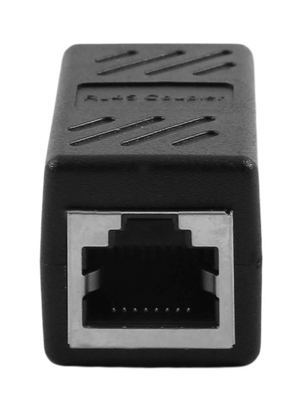 RJ45 Network Internet LAN Connector Adapter Black