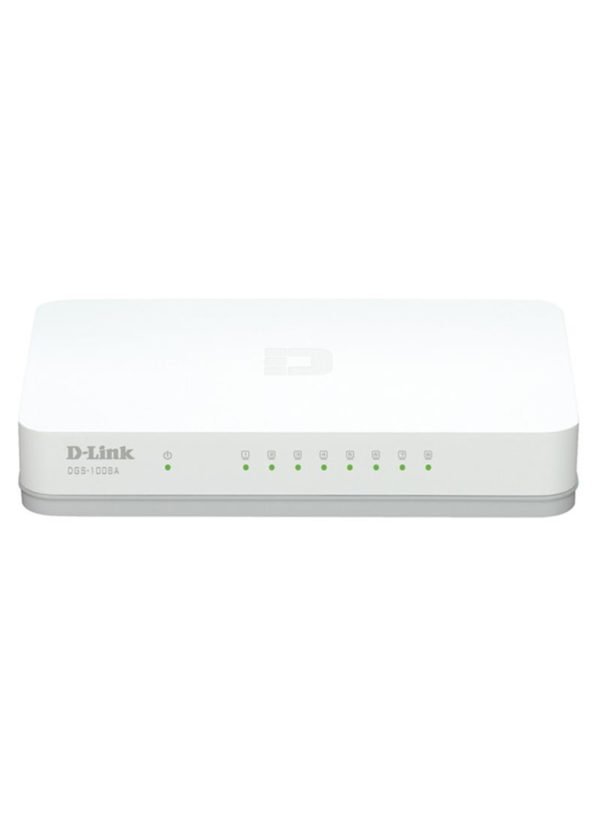 D-Link 8 Port Gigabit Desktop Switch - DGS-1008A White