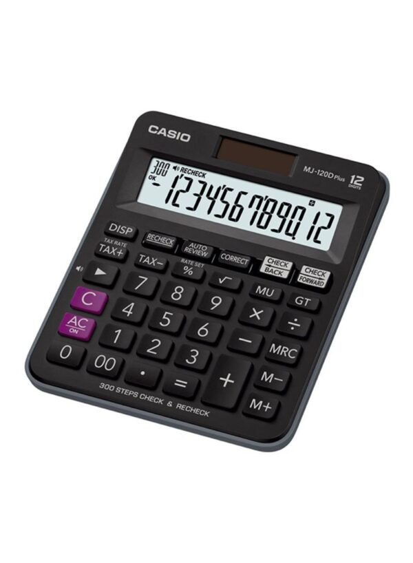 Casio MJ-120D Plus-BK 12-Digit Financial And Business Calculator Black