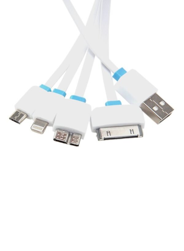 4-In-1 Micro USB Data Sync And Charging Cable White