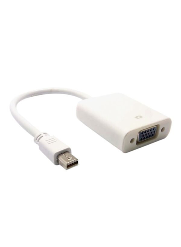 Mini Display port Male To VGA Female Cable Adapter 15 centimeter White